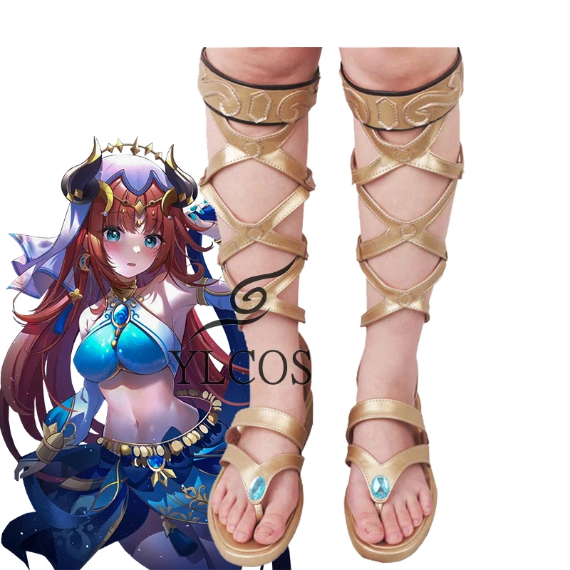

Anime Game Nilou Cosplay Shoes Halloween Party Leather Boots Custom Made For Women Girl Suit