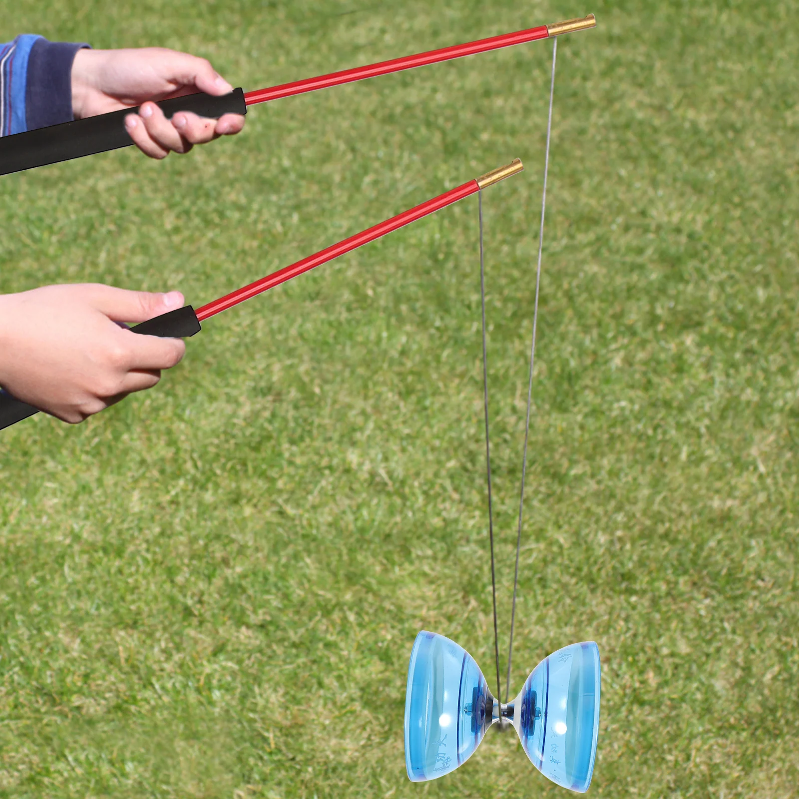 Diabolo Toy Crystal Bearing Double Wheel Chinese Diabolo Sticks Strings Juggling Trick YoYo Kids Hobby Collectibles