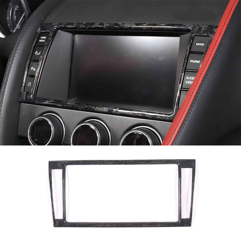 

For Jaguar F-Type 2013-2022 Real carbon fiber Car Navigation Screen Frame Decoration Accessories