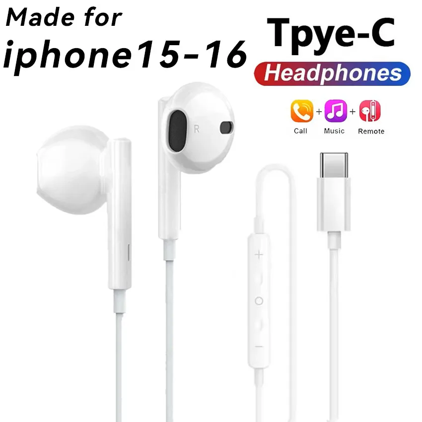 Premium Wired Earphones with USB-C and Lightning Connectivity
