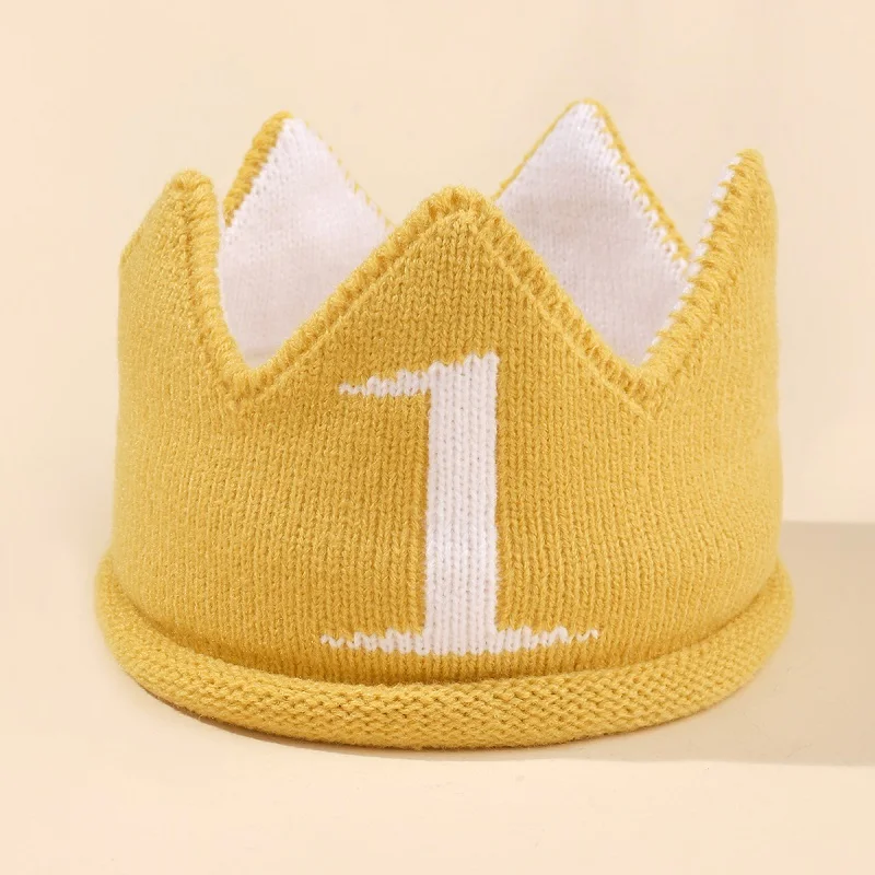 Chapeau D'anniversaire Bébé Couronne - Feutre Réglable - Pour 1 An, Nouveau-né - Accessoire Photo Fête - 3