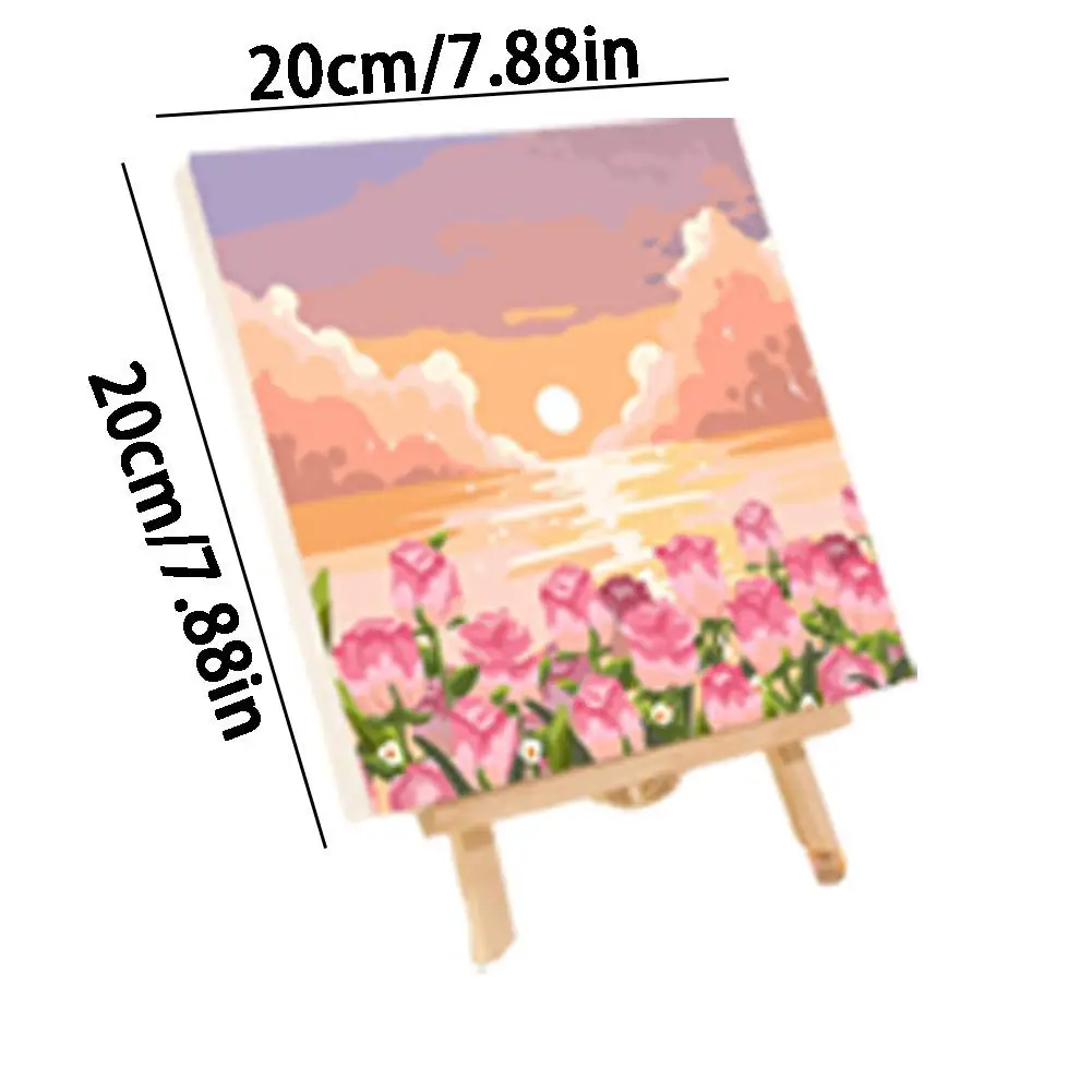 1 Set Frame Painting By Numbers Kits Abstract Sunset Landscape Modern Drawing Coloring By Numbers Acrylic Paint For Home Decor