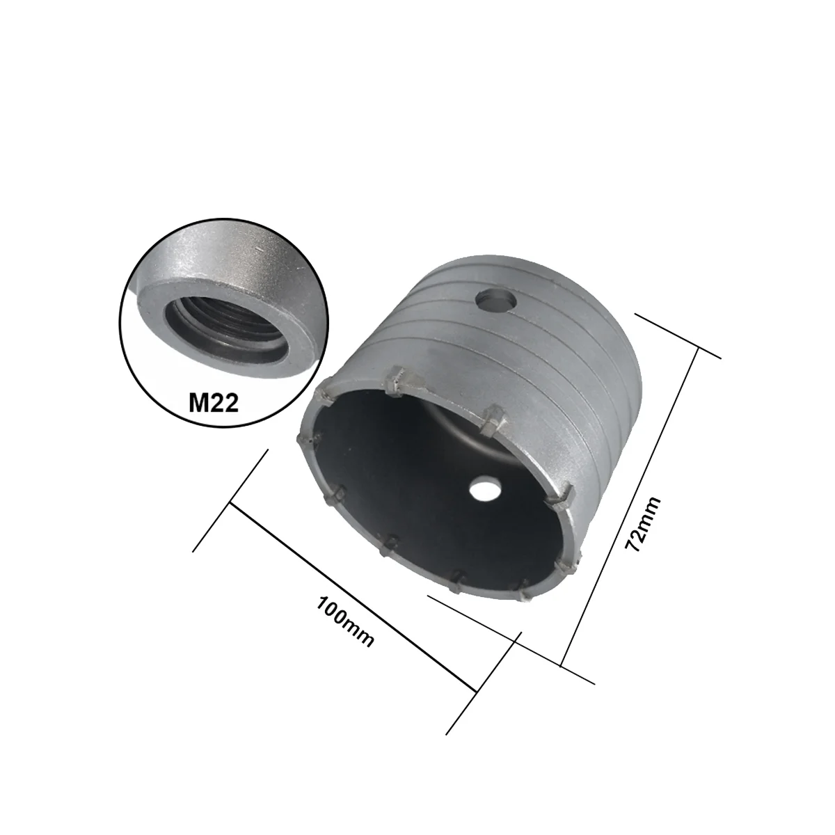 

1Set SDS PLUS Concrete Hole Saw Electric Hollow Core Drill Bit 100mm 110mm Cement Stone Wall Air Conditioner Alloy Blade