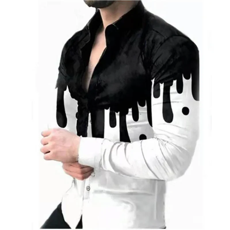 KPOP Fashion Style Harajuku Slim Fit Tops Loose Casual All Match Shirt Korean Style Printed Button Cardigan Long Sleeve Blusa