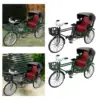 Chinese Style 1:12 Scale Tricycle Model Lifelike Landscape Ornament Decor Metal 3