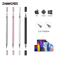 Pen Stylus Universal 2 dalam 1 Untuk Tablet Mudah Alih Android ios Telefon Aksesori iPad Lukisan Tablet Kapasitif Skrin Sentuh Pen 1