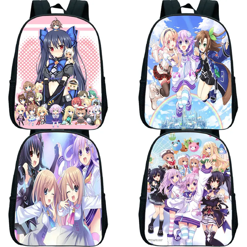 

Children Hyperdimension Neptunia Anime Backpack Kids Cartoon Game Kindergarten Bags Toddler Waterproof Plecak Bookbag Mochilas