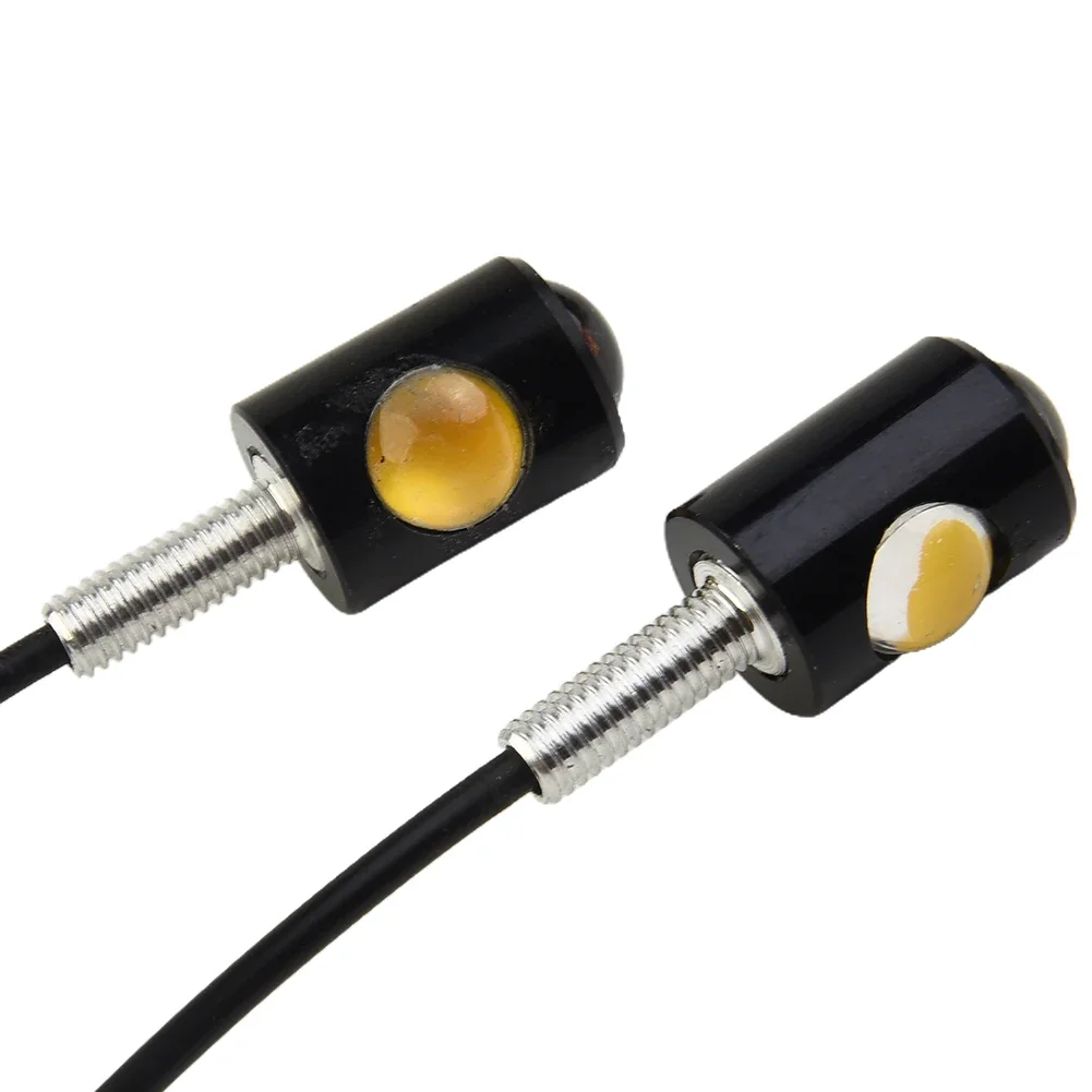 

2pcs Tiny Amber LED Car Motorcross Turn Signals Indicators License Bulb Uper Bright And Long Lasting Low Consumption For 12V Veh