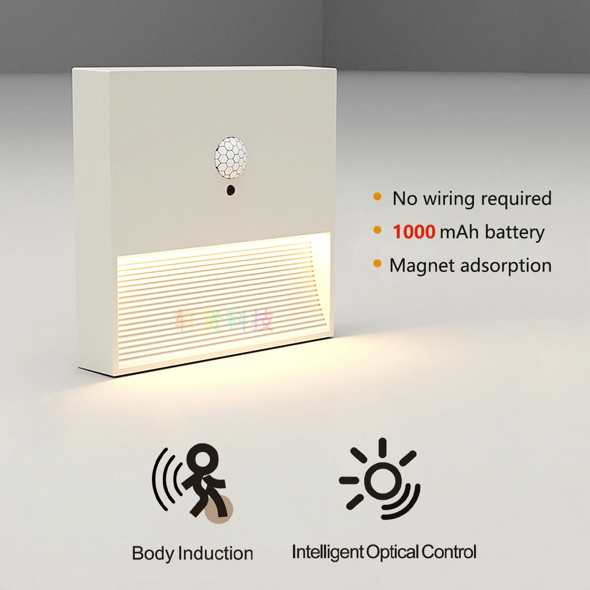 Luce LED con sensore di movimento, lampada notturna ricaricabile con USB, lampa