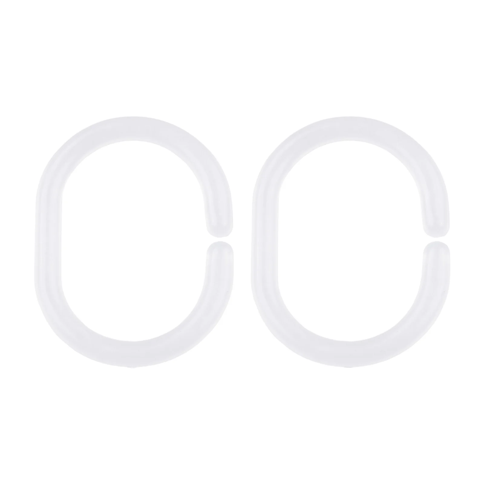 24 Pack Clear Shower Curtain Rings Hooks Bathroom Plastic Pole Rail Guide Hanger Household Bathroom Products Replacement Hooks