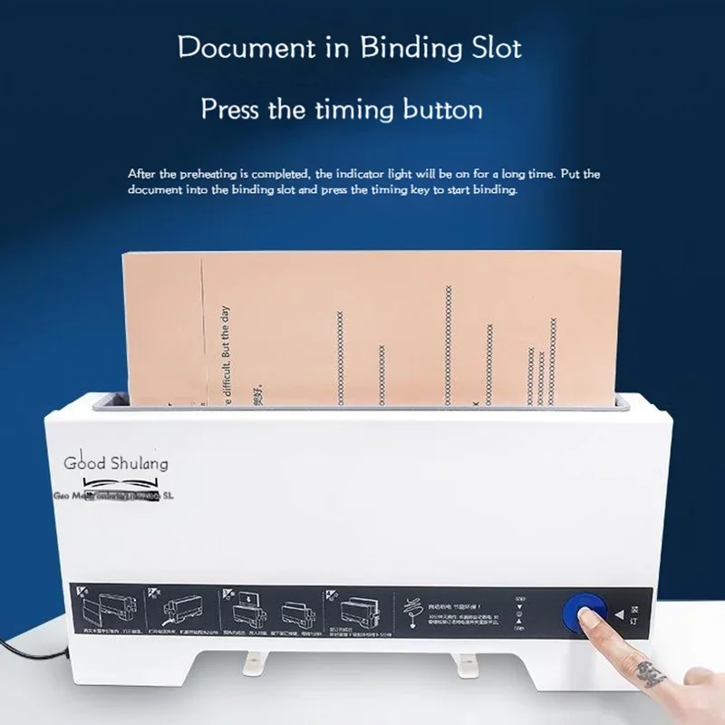 Binding Machine A4 Hot Melt Standard Version Small Adhesive Binding Machine for Office Home