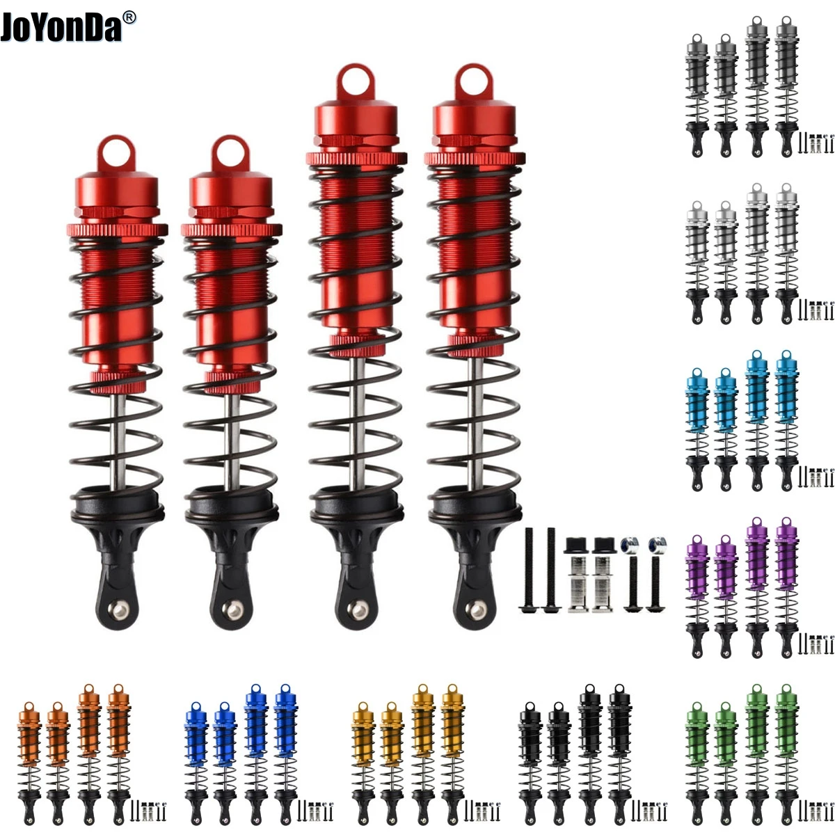 

Aluminum Front 77-105mm Rear 90-127mm Damper Oil Shock Absorber for RC 1:8 Truck HSP KYOSHO NANDO TAMIYA