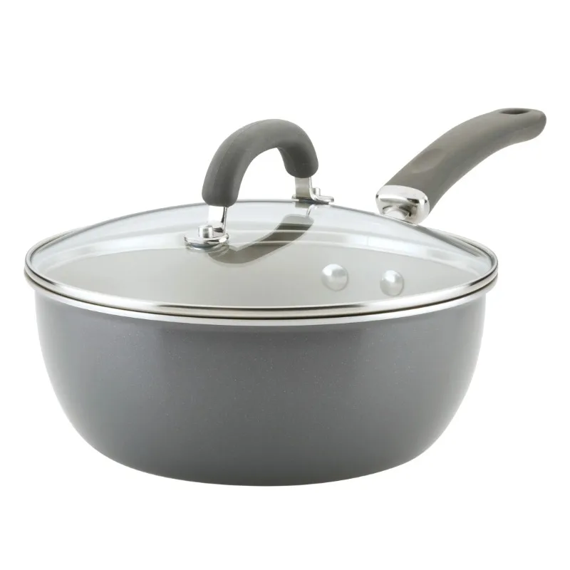 

Rachael Ray Create Delicious Aluminum Non-stick Everything Pan, 3 Quart, Gray Shimmer Frying Pans & Skillets