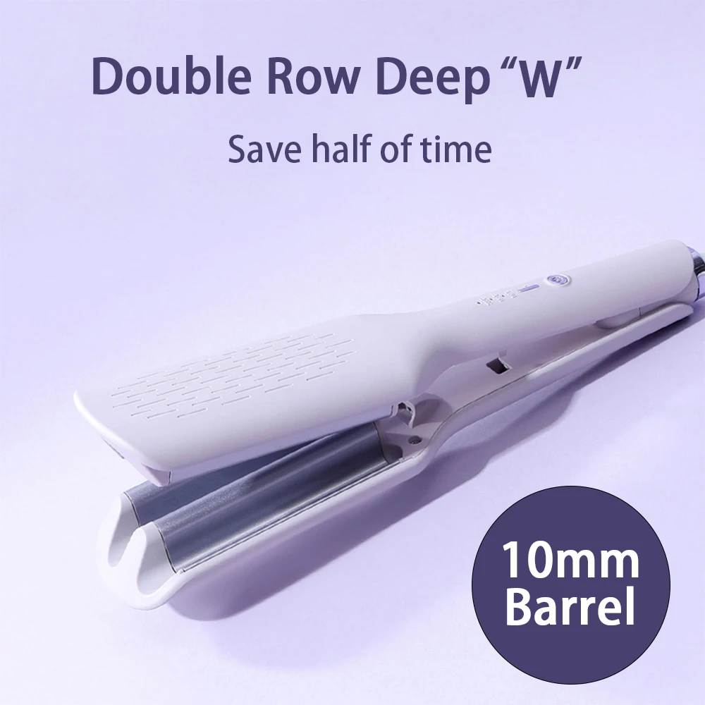 10mm 4 Barrel Hair Crimper Beach Waves Volumizing Hair Curling Iron PTC Heating Ceramic Waver Styling Tools for Women Girls