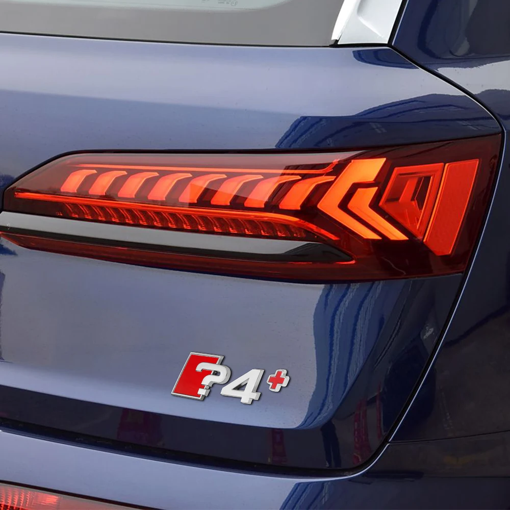 3D ABS 크롬 광택 블랙 자동차 트렁크 레터링 숫자 엠블럼 밸브 캡 (아우디 S라인 TT RS RS4 자동차 테일 배지 교체용 데칼)