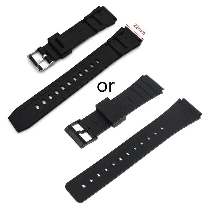 Silicone Waterproof Diver Watch Strap with Deployment Buckle