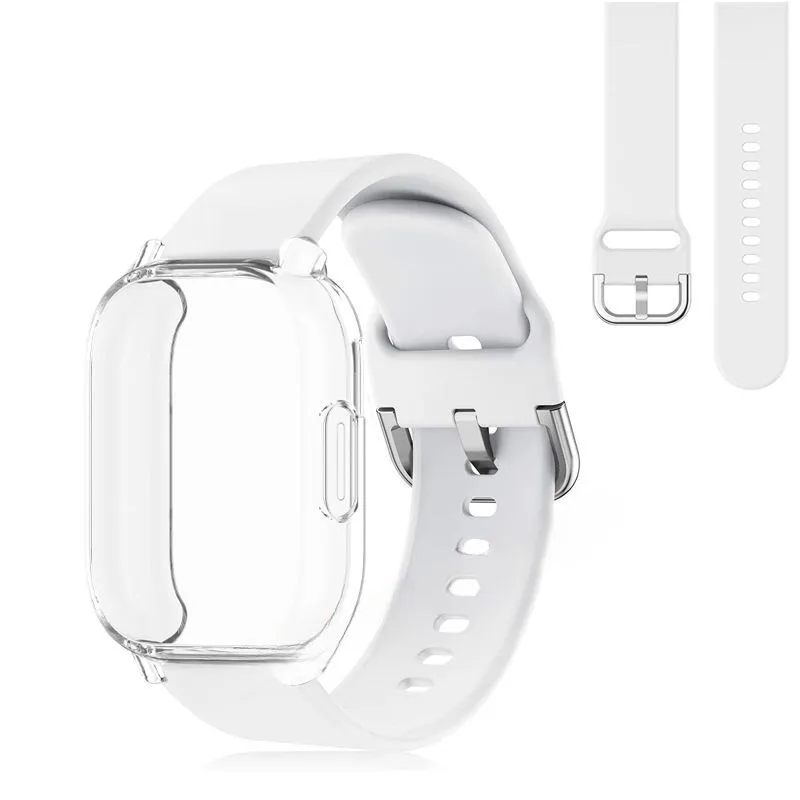 Silicone Strap & Full Cover Soft TPU Protective Case