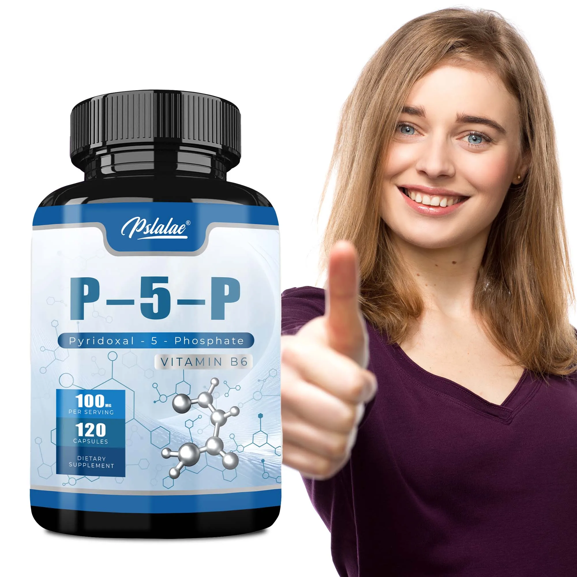 Pyridoxal-5-Phosphate (Vitamin B6) - Energy, Nervous System Support and Red Blood Cell Growth - 120 Capsules - Image 6