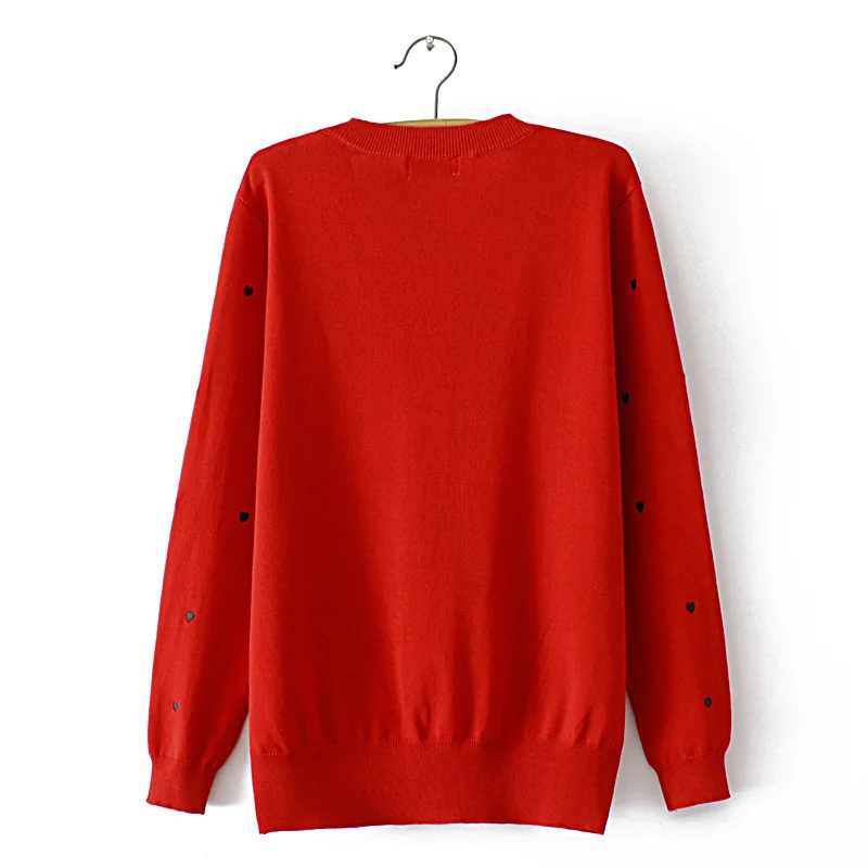Plus Size Women's Sweaters Autumn New Loose Casual Knitted Pullovers V-neck Long Sleeve Jumpers 2039