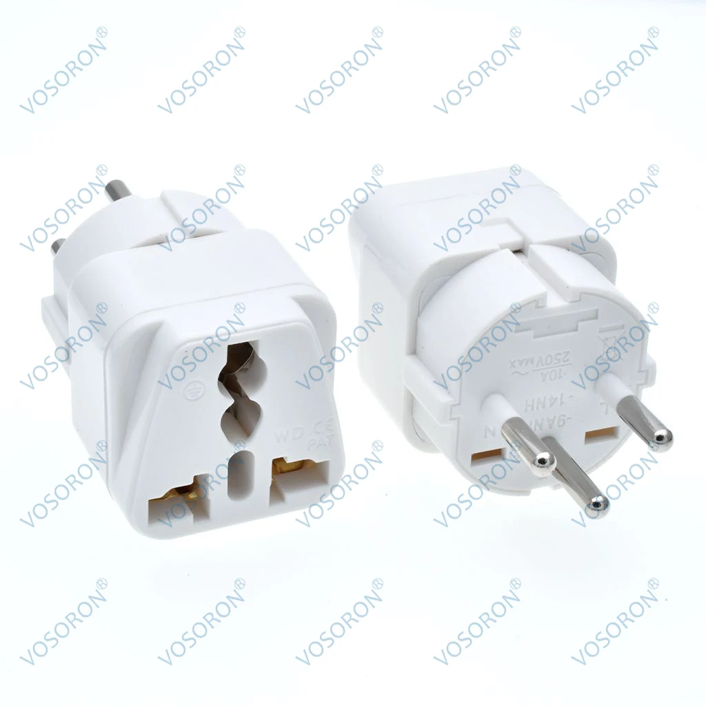 2 Ciabatta Rotonda Presa Adattatore Da Viaggio USB Spina Di - Foto 10