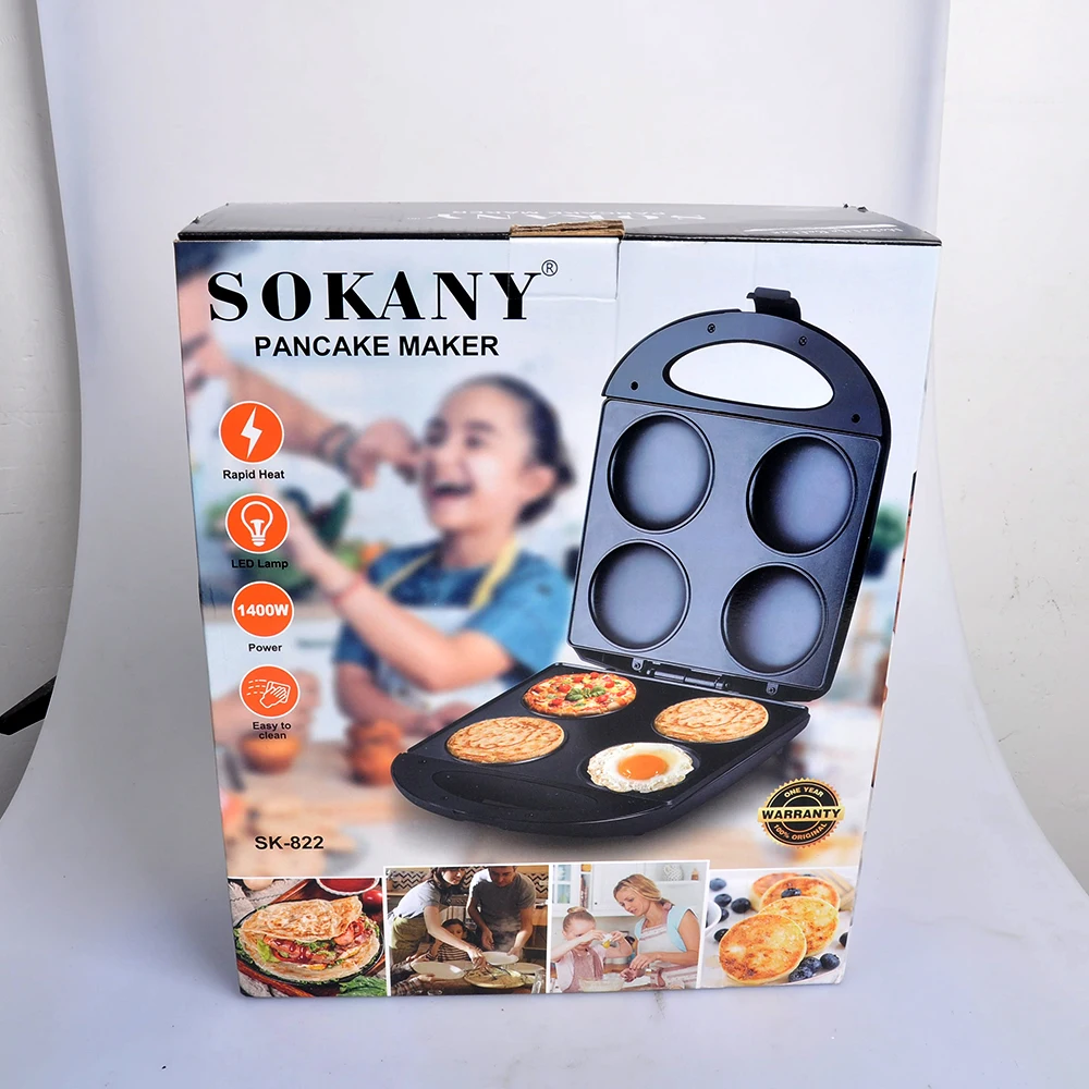 Pancake Pan Maker Egg Frying Pan with Lid 4 Cups