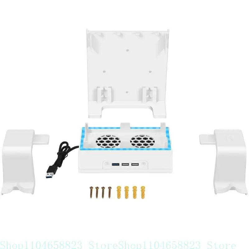 Wall Mount for XB Host, Game Console Storage Bracket with Controller Support Rack Hanger & Expansion Screws