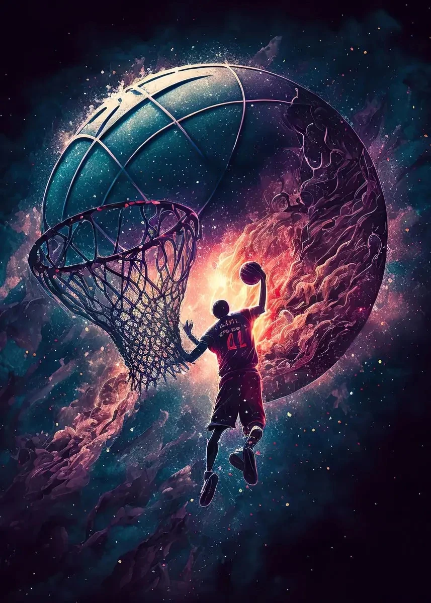 Vibrant Basketball Art Prints on Canvas - Colorful Sports Wall Decor