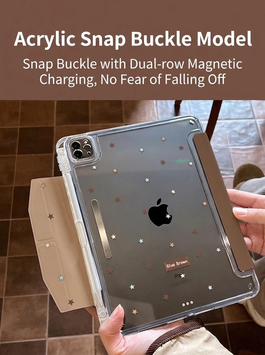 Premium Foldable iPad Case with Magnetic Buckle and Inner Pocket