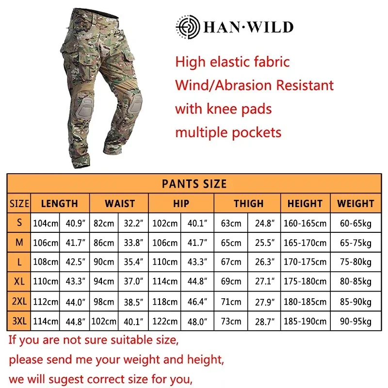 G3 Combat Pants +Pad Elastic Pant Tactical Gear CP Climbing Training Camo Outdoor Tactic Pants Airsoft Cargo Casual Work Trouser 2