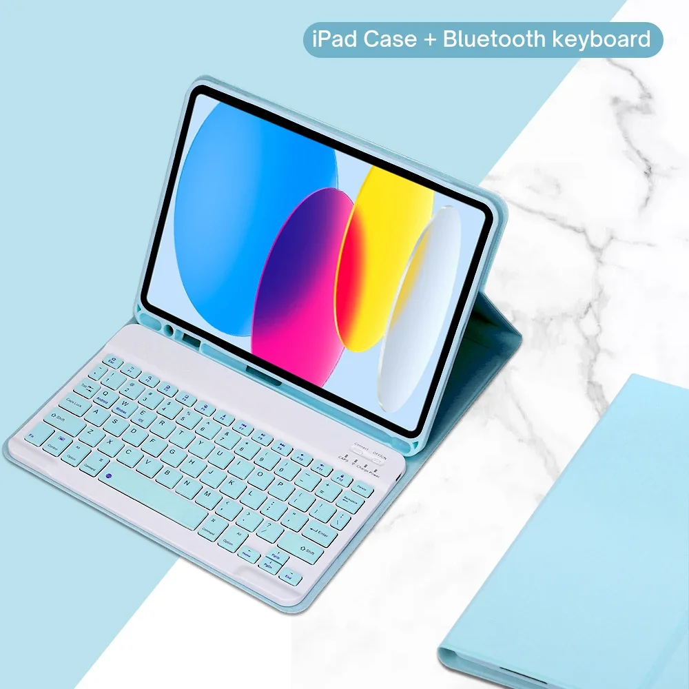 Ultimate Wireless Bluetooth Keyboard Case with Magnetic Leather Cover