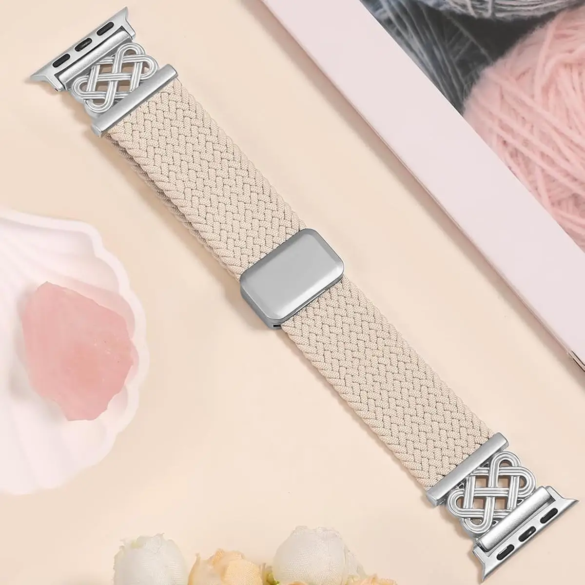 Braided Magnetic Watch Band Bracelet with Strap Adjustment