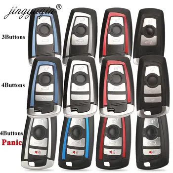 Jinyuqin Smart Car Key Shell Cover Remote Keyless Case per BMW CAS4 F FEM 3 5 7 Series E90 E92 E93 X5 F10 F20 F30 F40 antipanico FOB