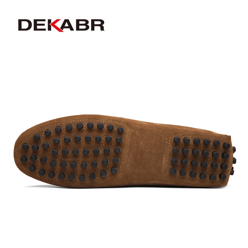 DEKABR 남성용 소프트 로퍼 모카신, 고품질 가죽 신발, 따뜻한 플랫 드라이빙 슈즈, 라지 사이즈 49, 봄 가을