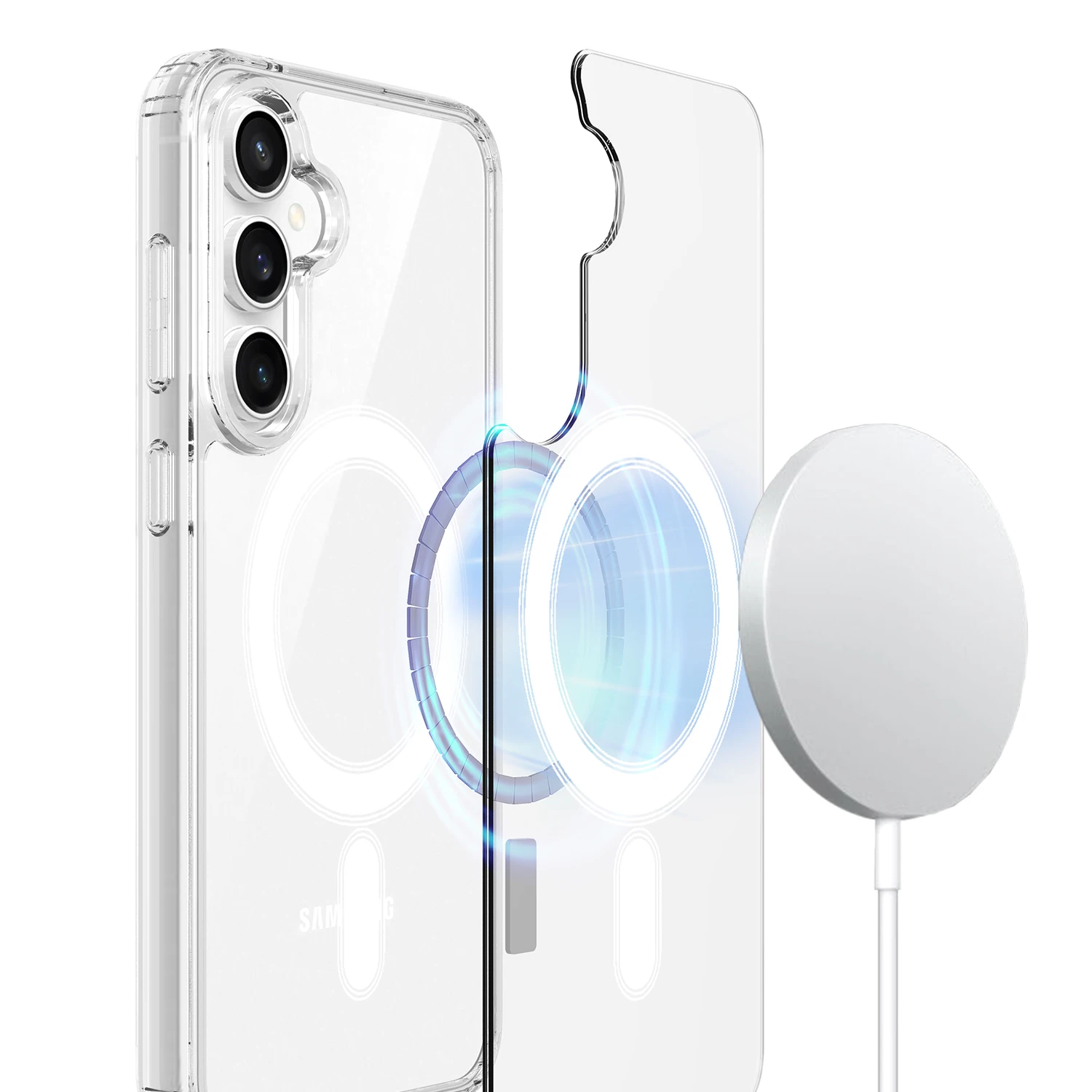 Enhanced Clear Anti-Drop Magnetic Case with Airbag Protection