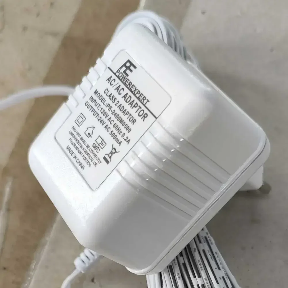 AC 24V 500mA Video Doorbell Adapter 8 Meter Cable Camera Power Supply Adapter Charger IP Intercom Ring Wireless Battery