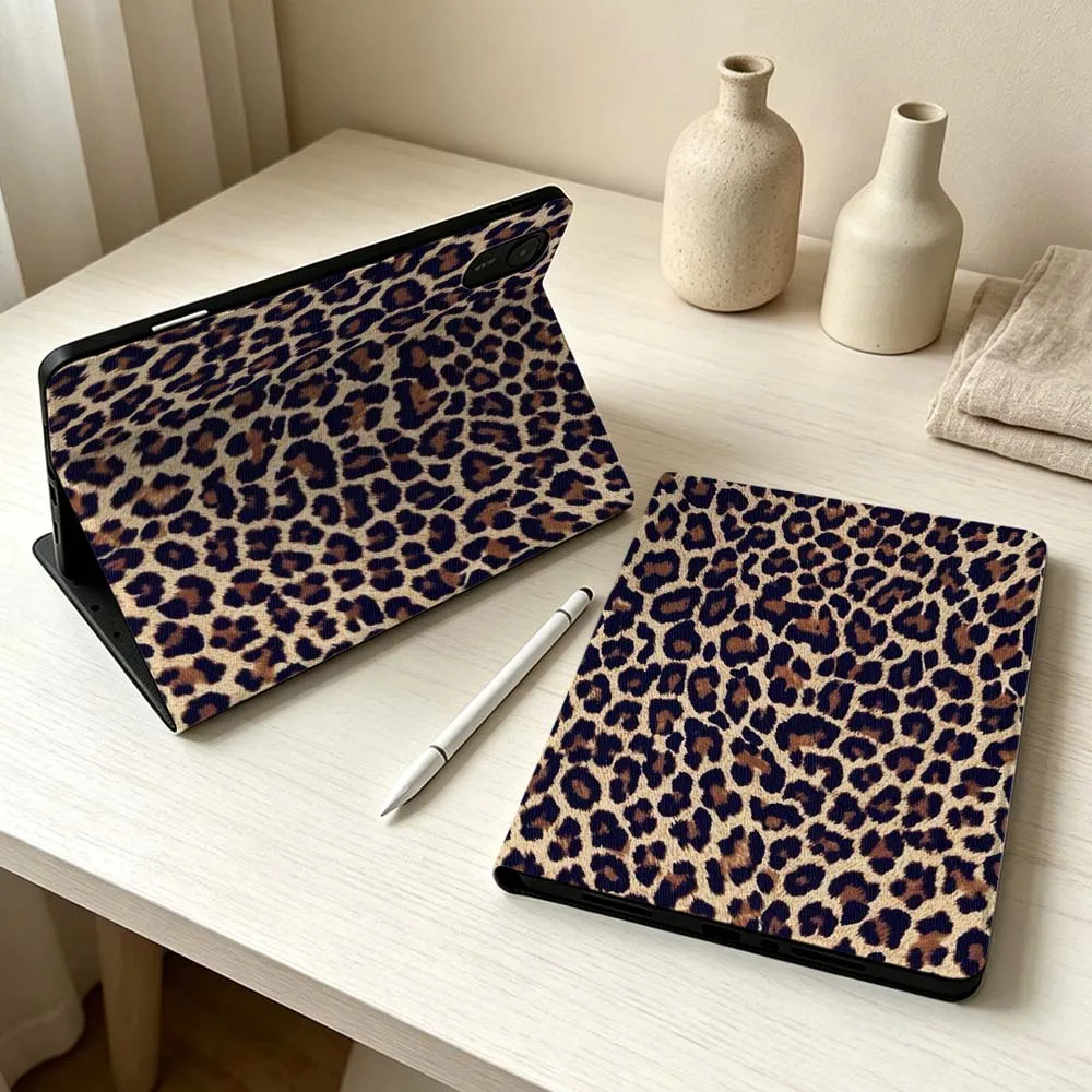Leopard Print Soft Pen Tray Tablet Case