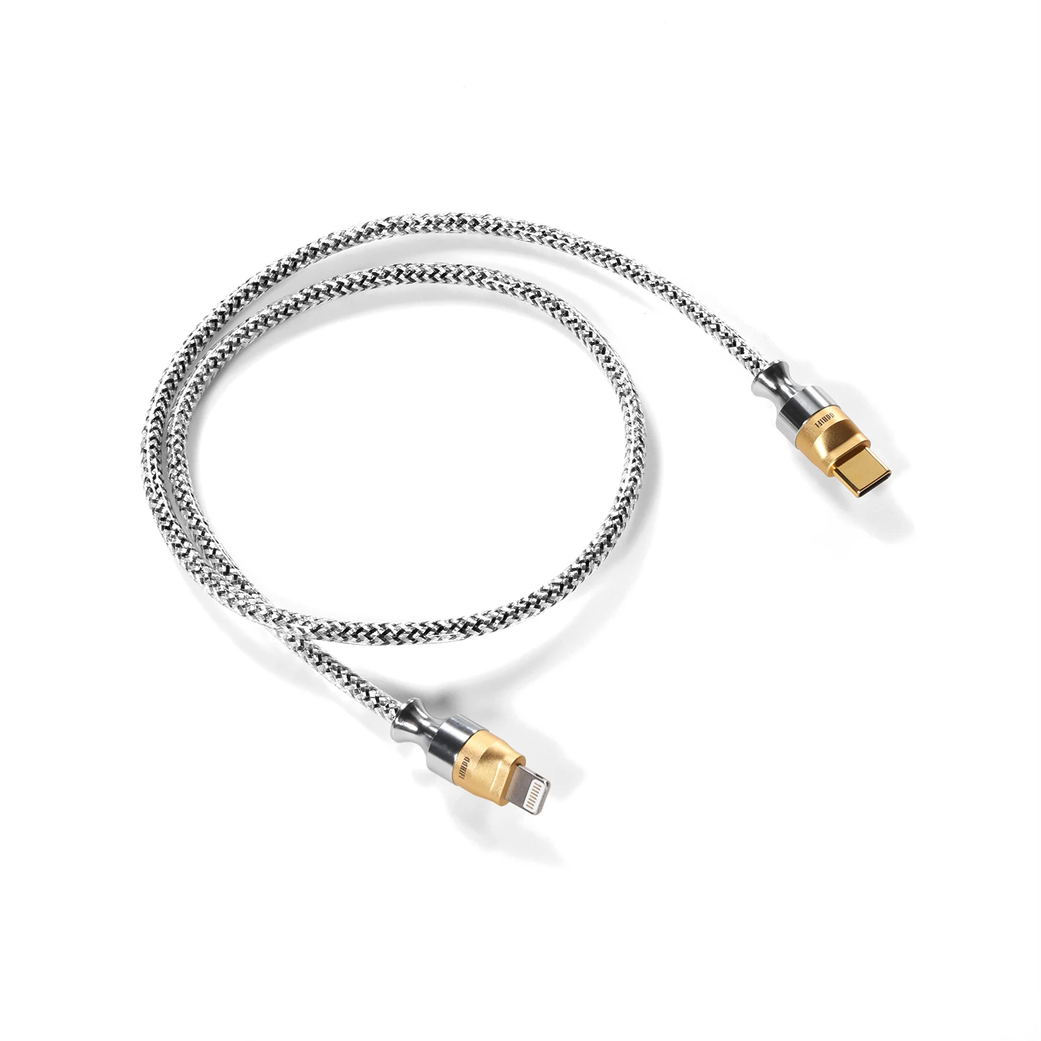 DAC Cables DD ddHiFi MFi07S Nyx Series Silver Shielded Light-ning HiFi OTG Cable with Supercharged High Current OTG Plug v.2.0 (10cm/ 50cm)