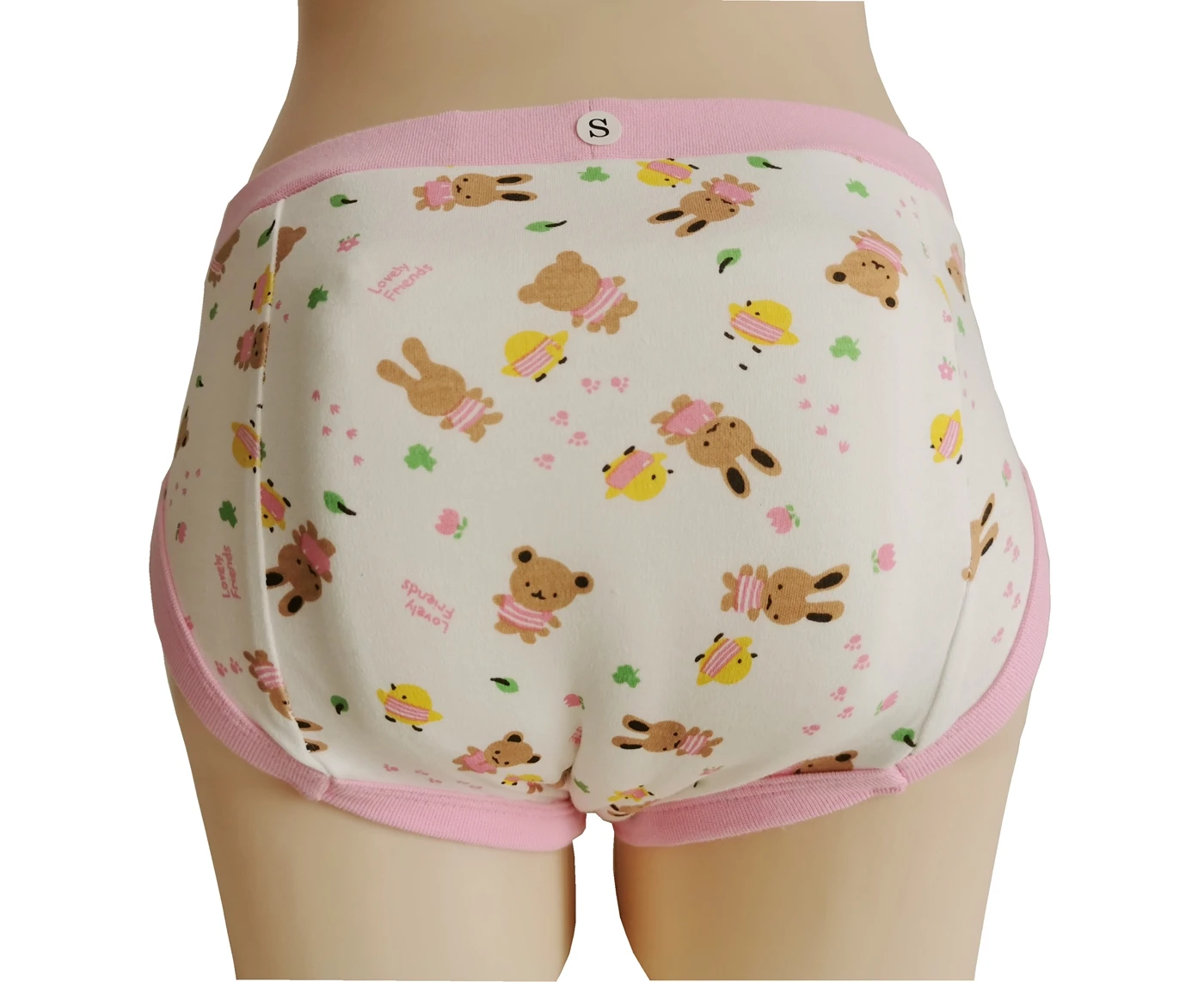Adult printed pink teddy trainning pant/Adult baby brief with padding inside/ABDL trainning pants/adult trainning pant/abdl pant