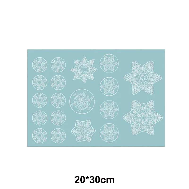thumbnail image 1 of Pegatinas navideñas para ventanas, decoración navideña, copos de nieve, Papá Noel, reno, calcomanías para ventanas de vidrio, decoraciones navideñas, 1 of 5