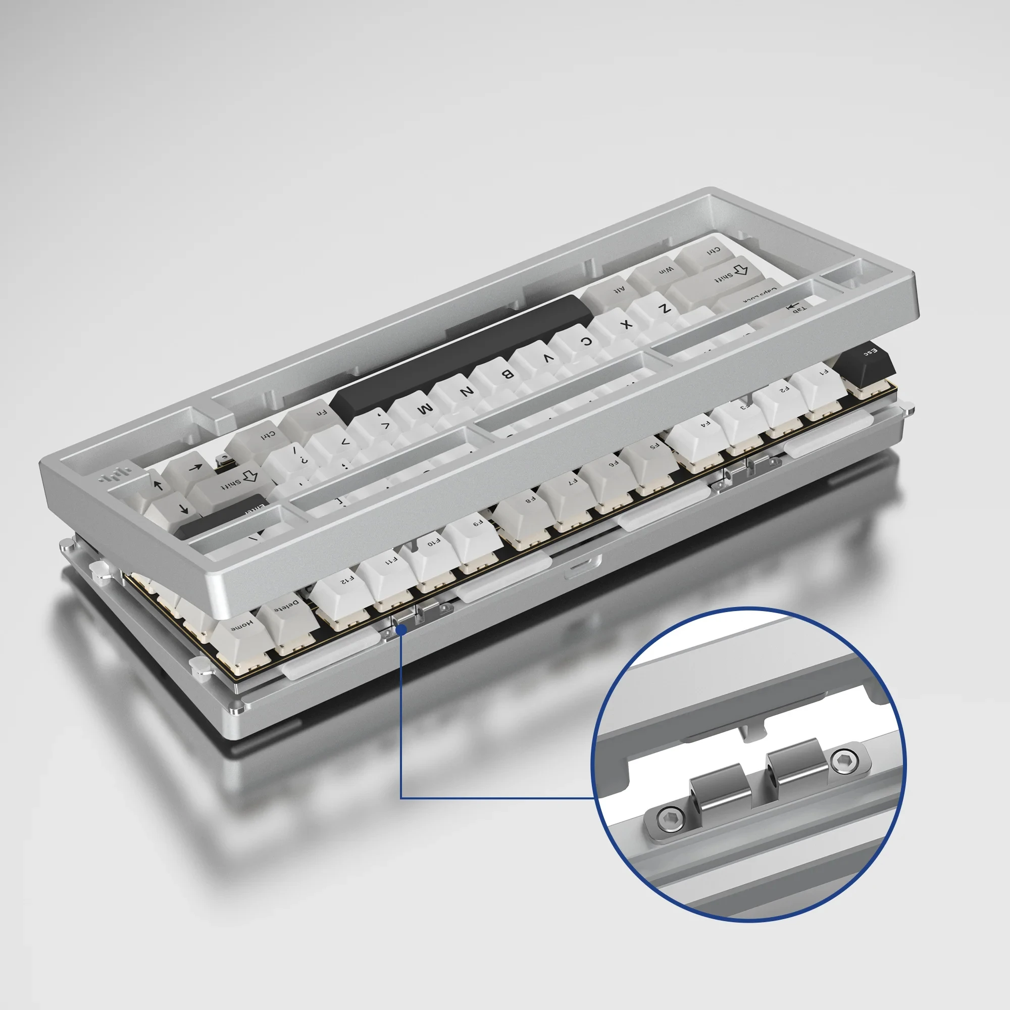 RGBアルミニウムメカニカルキーボード,QMK経由のクイックリリース