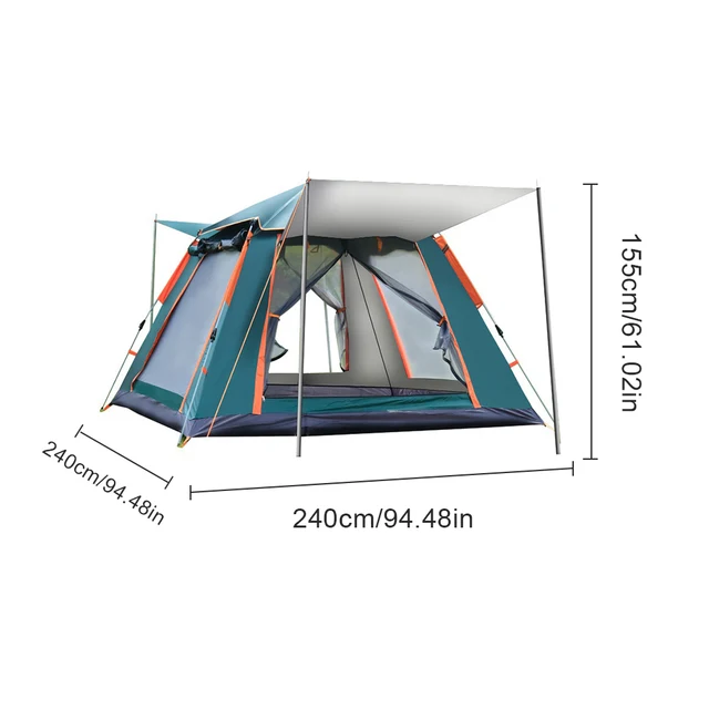Automatic Quick Open Tent with Canopy Automatic for 3-4/4-6 People 6