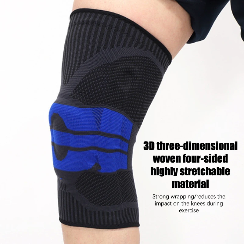 

1Pc Knee Brace Knee Support Compression Sleeve With Side Stabilizer Silicone Patella Gel Pad For Meniscus Tear Arthritis Jogging