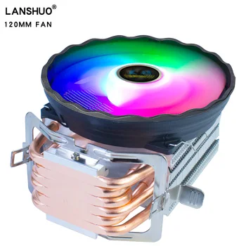 순수 구리 히트 파이프 CPU 라디에이터 PWM RGB 사일런트 팬, 일반 LGA 775 1150 1155 1356 1366 AMD3 AM4 1200 1700 X79 X99 2011 CPU 팬