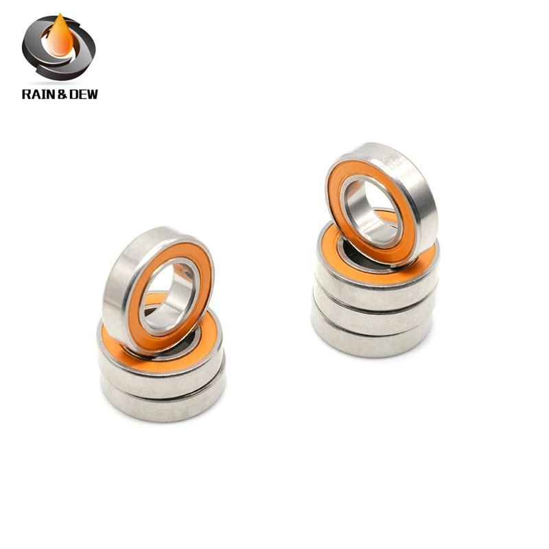 10Pcs S6701 2RS fishing reel bearing ABEC-7 12x18x4mm Stainless Steel  Ceramic Ball Bearing Without Grease Fast Turning
