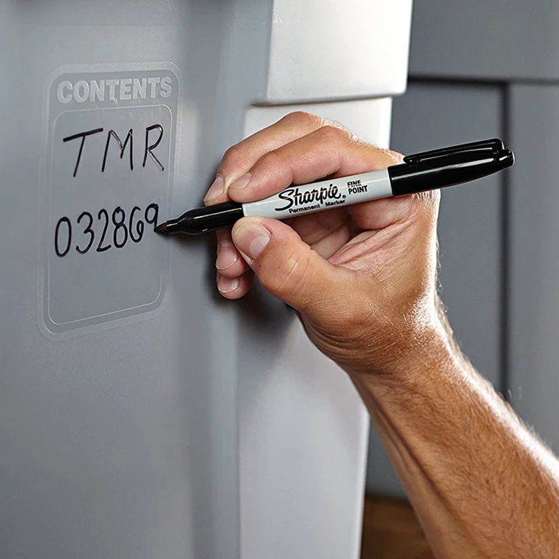 Pennarelli Sharpie Indelebili Punta Fine - Nero | Scatola Da 12 | Per Scrivere Su Qualsiasi Superficie - Foto 10