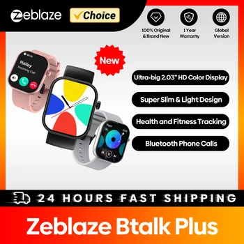 New Zeblaze Btalk Plus Voice Calling Smartwatch 2.03'' HD Color Display Health and Fitness Tracking Smart Watch for Men Women 1