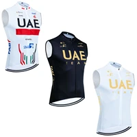 White Uae Jersey Quick Dry Team BORAFUL Bike Vest Windbreaker Men Women Riding Ropa Ciclismo Sleeveless Cycling Jersey Tshirt 1