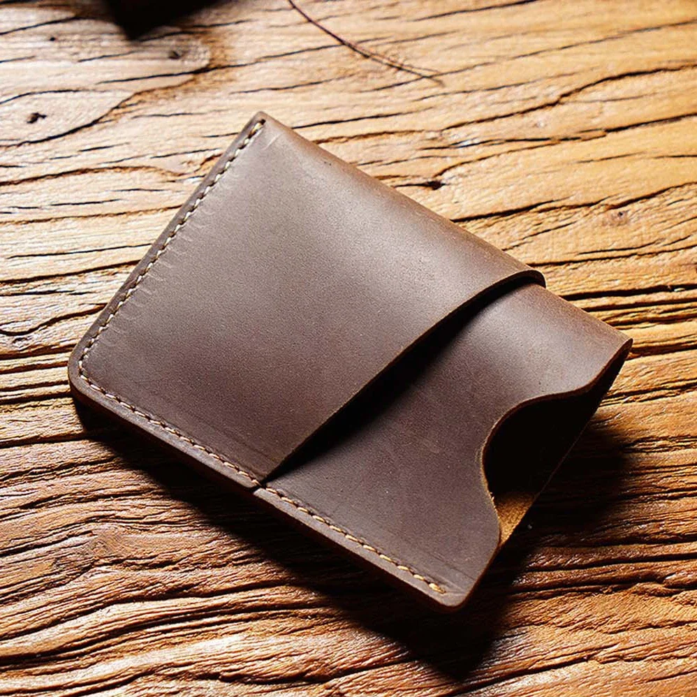 Genuine Leather Card Holder Men Leather Credit Card Case Small Women ID Holder Cover