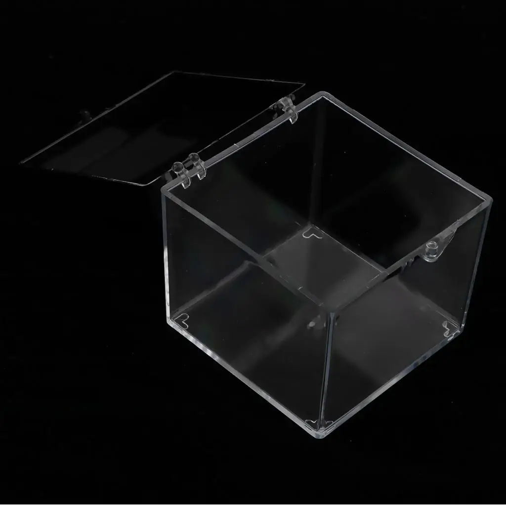 방진 투명 디스플레이 케이스 플라스틱 수집품 상자 3D 모델 및 샘플용 암석 미네랄 보관 디스플레이