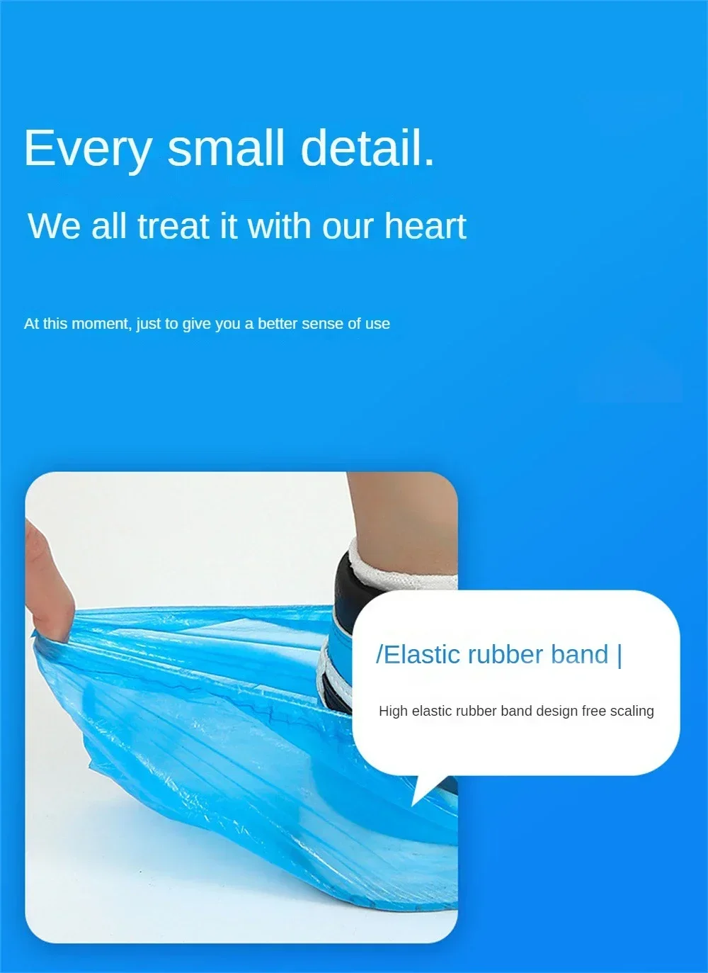 Description Picture 3 of itemPlastic Disposable Shoe Covers Cleaning Overshoes Outdoor Rainy Day Carpet Cleaning Shoe Cover Waterproof Shoe Covers